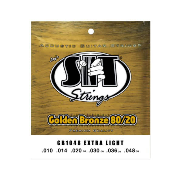 SIT Strings GB1048 Extra Light Golden Bronze 80/20 Acoustic Guitar Strings