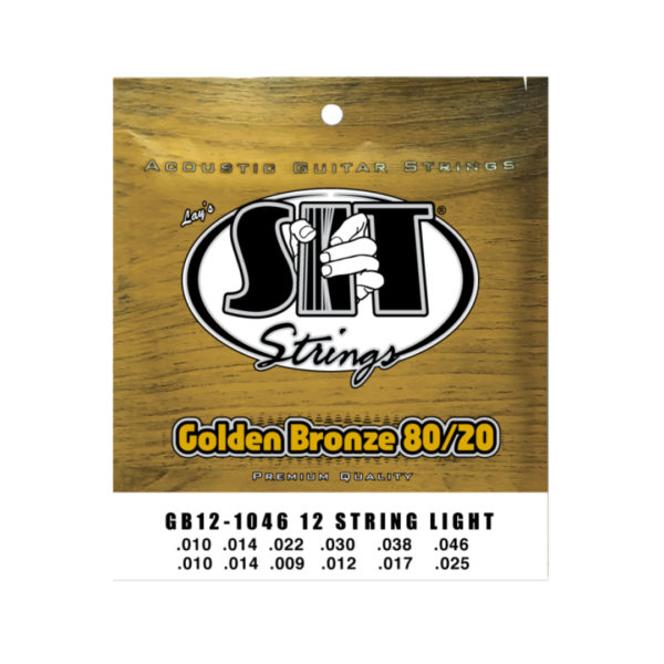 SIT Strings GB121046 Light 12-String Golden Bronze 80/20 Acoustic Guitar Strings
