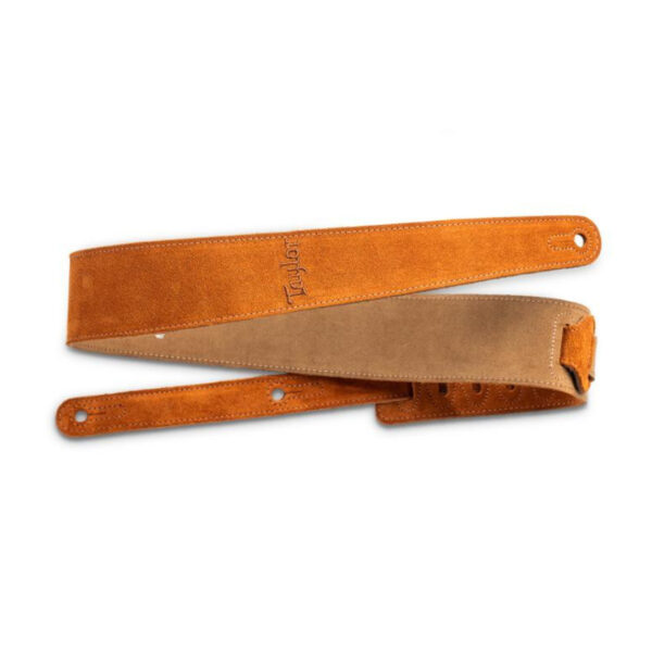 Taylor 2.5" Embroidered Suede Guitar Strap - Honey Gold