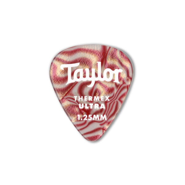 Taylor Premium 351 Thermex Ultra Guitar Picks, Ruby Swirl, 6-Pack 1.25mm