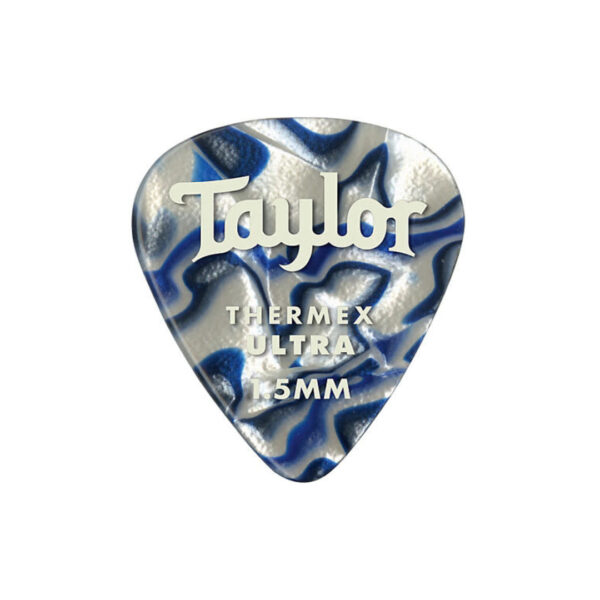 Taylor Premium 351 Thermex Ultra Pick Blue Swirl 1.5mm 6 pack