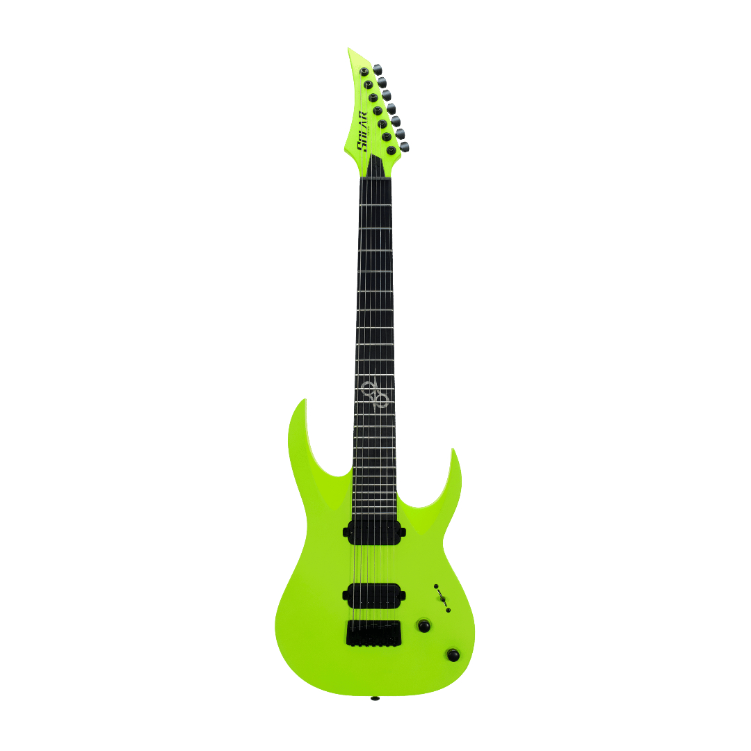Solar A2.7 – Lemon Neon Matte 7-String Modern Metal Guitar