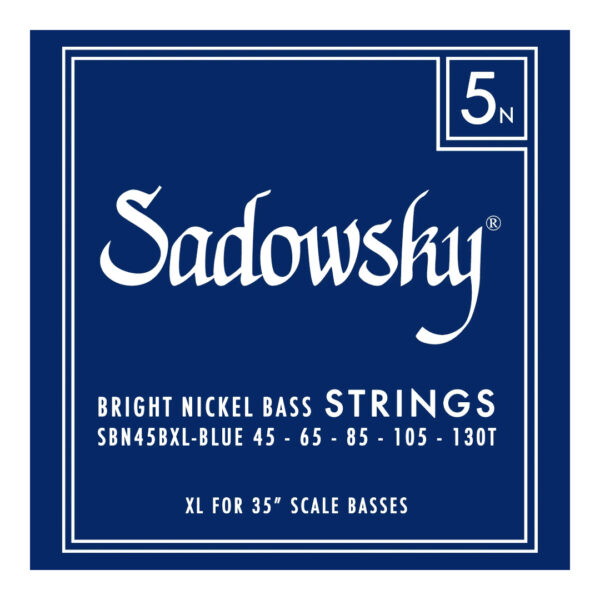 Sadowsky Blue Label Bass Strings Nickel Taperwound Extra Long Scale 35_ 5-String Set (45-130T)