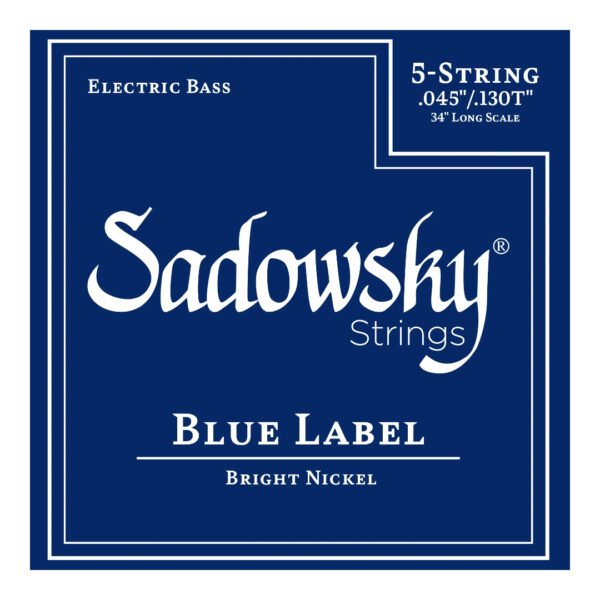 Sadowsky Blue Label Bass Strings Nickel Taperwound Long Scale 34" 5-String Set (45-130T)