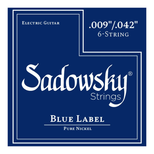 Sadowsky Blue Label Pure Nickel Electric Guitar Strings 9-42 Light Gauge Set