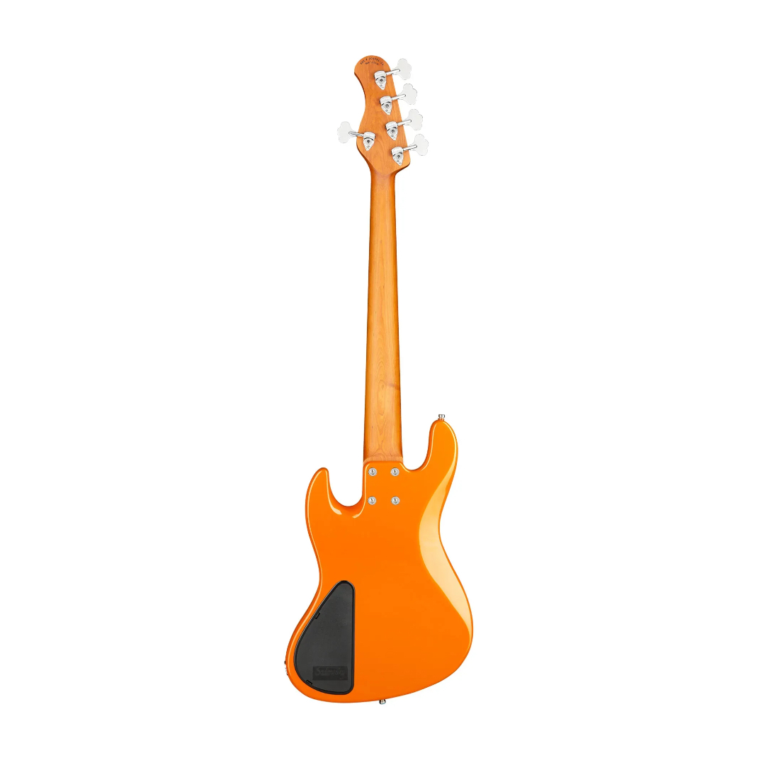 Sadowsky MetroExpress Vintage J_J 5-String Bass – Candy Apple Orange Metallic Back Sadowsky MetroExpress Vintage J_J 5-String Bass – Candy Apple Orange Metallic Back