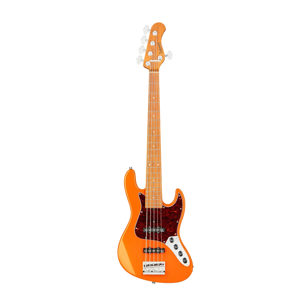 Sadowsky MetroExpress Vintage J_J 5-String Bass – Candy Apple Orange Metallic Sadowsky MetroExpress Vintage J_J 5-String Bass – Candy Apple Orange Metallic