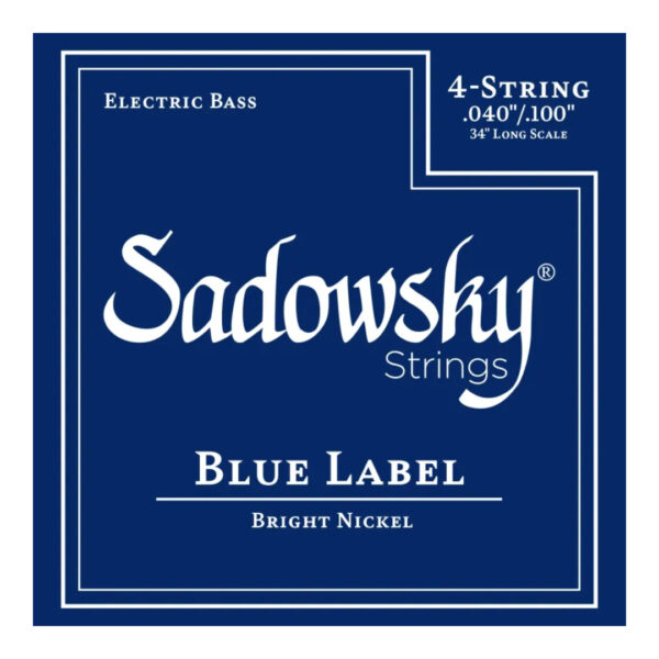 Sadowsky Blue Label Bass Strings Nickel Long Scale 34" 4-String Set (40-100)
