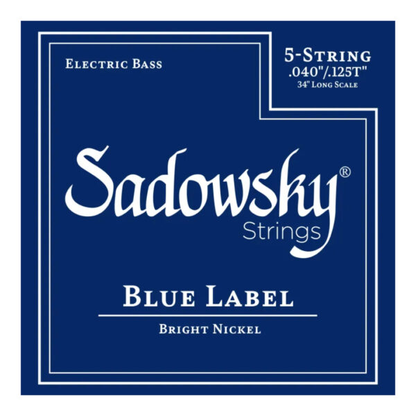 Sadowsky Blue Label Bass Strings Nickel Taperwound Long Scale 34" 5-String Set (40-125T)