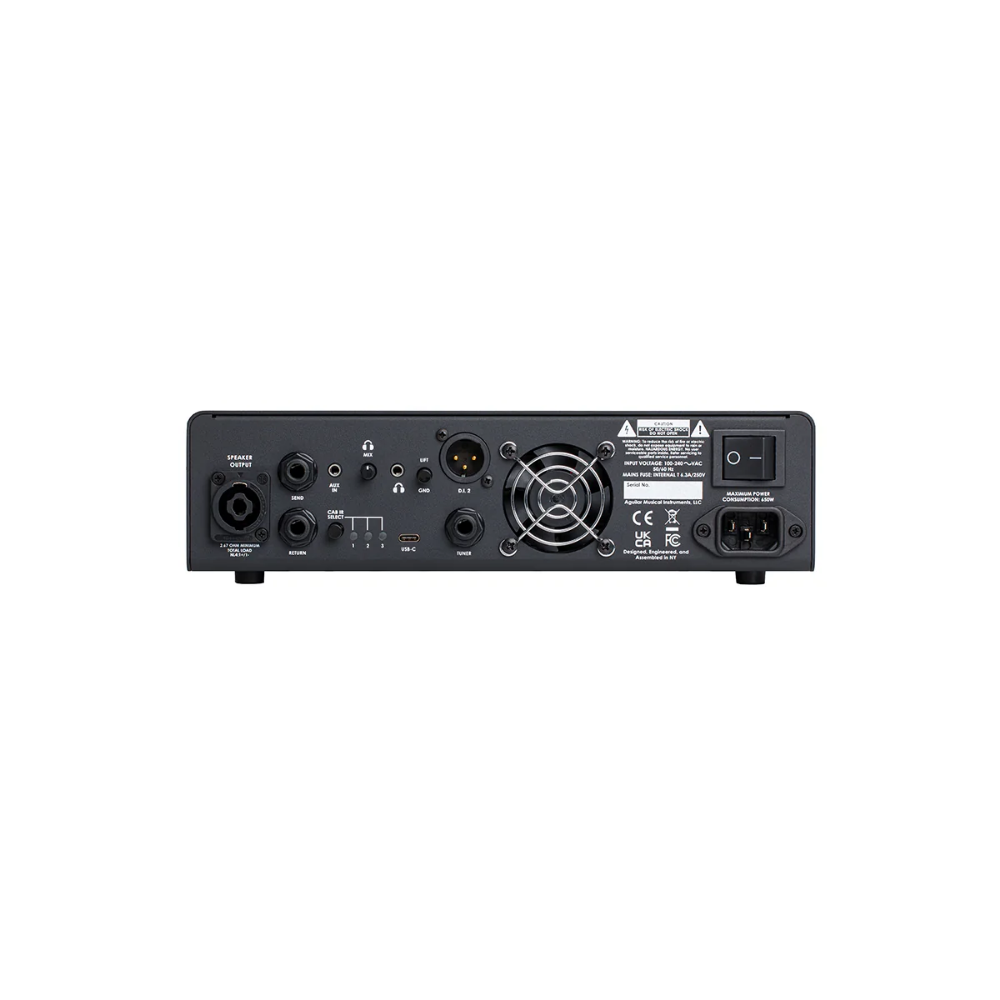 Aguilar Tone Hammer 500 Bass Amplifier Head Back Aguilar Tone Hammer 500 Bass Amplifier Head Back