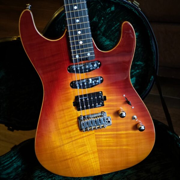 Soloking MS-1 Custom 24 HSS Flat Top Fire Wakesurf Electric Guitar