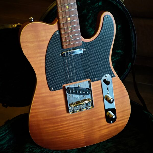 Soloking MT-1 FM Artisan Caramel Electric Guitar with Roasted Flame Maple Neck