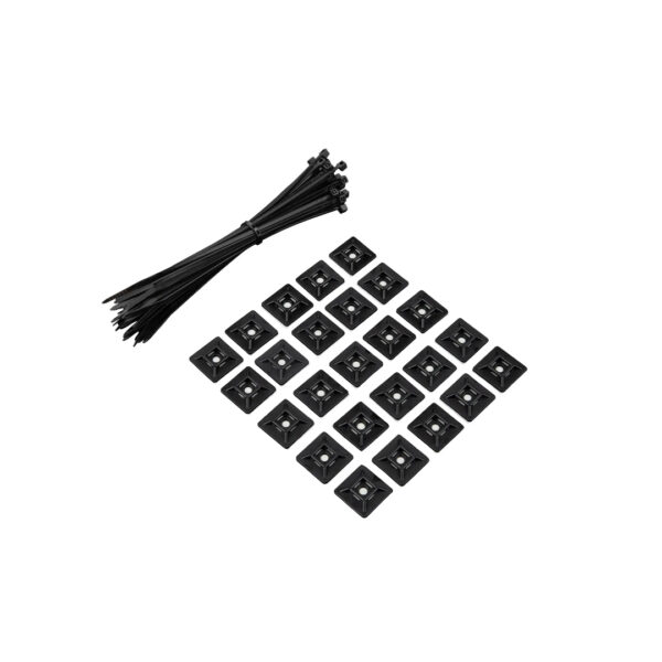 RockBoard Cable Management Set with 50 Cable Ties & 25 Holders
